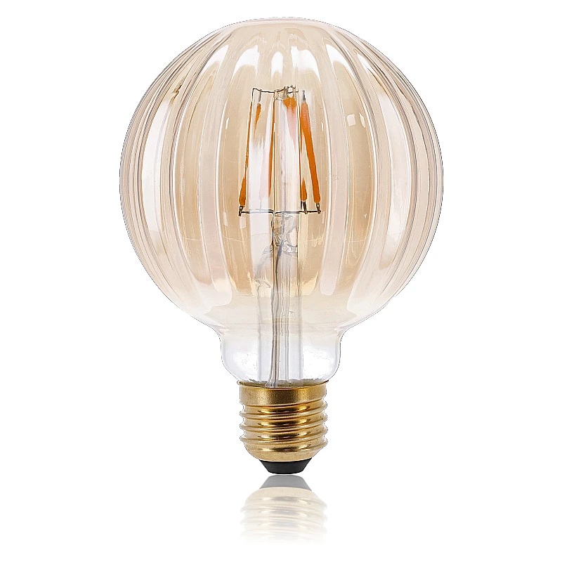 LED FILAMENT | E27 | GLOBE M | DIMBAAR | AMBER | 5W | 2000K