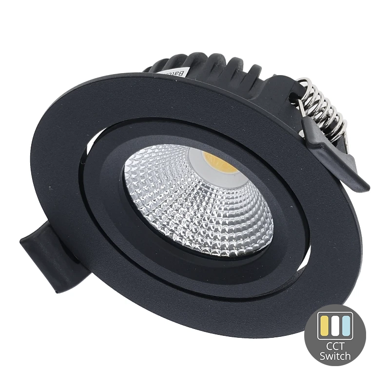 LED INBOUWSPOT | VARDA | SLIM-FIT | 6W | DIM | ZWART | CCT-SWITCH