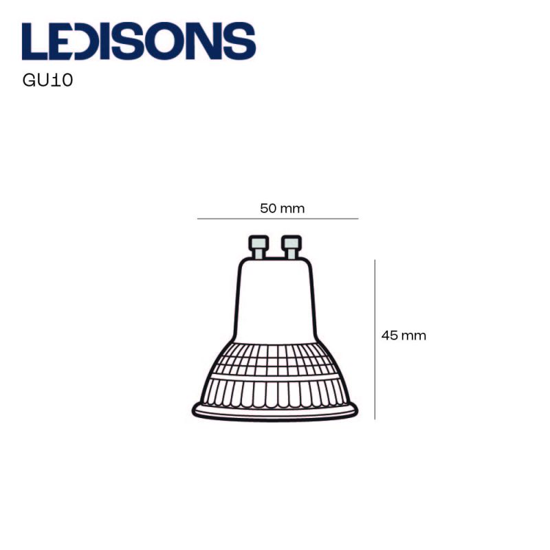 LED-spot GU10 4.2W flame-wit (2200K) dimbaar 36°