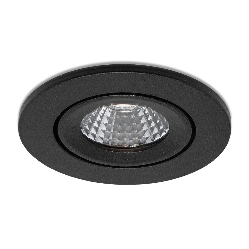 LED-inbouwspot Midi zwart 3W dimbaar