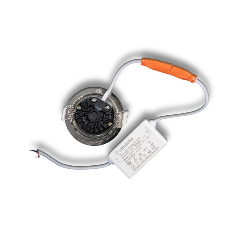 LED-inbouwspot Midi RVS 3W dimbaar