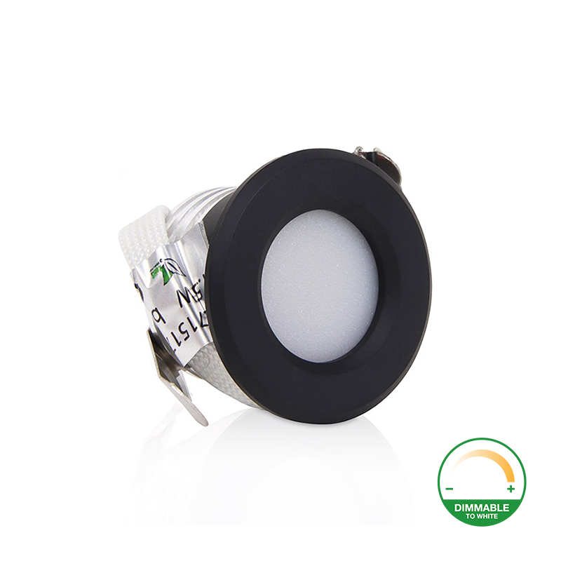 LED MINI INBOUWSPOT PHOBOS 1.5W DIM2WARM ZWART