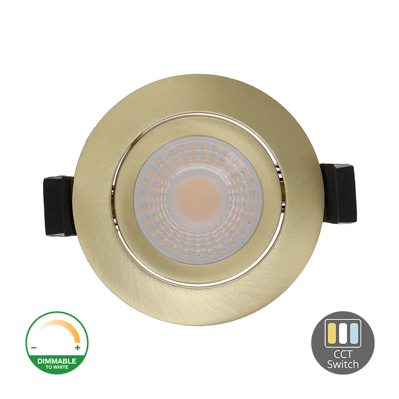 LED INBOUWSPOT | MIRAN | SLIM-FIT | 5W/7W | D2W + CCT-SWITCH | BRASS