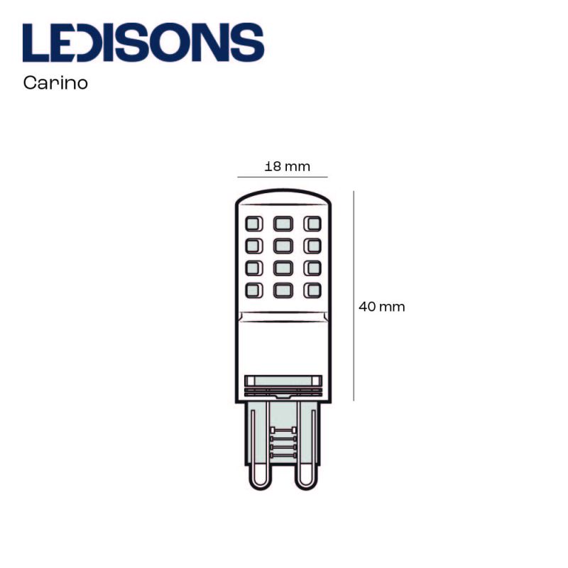 G9 LED-lamp Carino 2.7W 2700K dimbaar