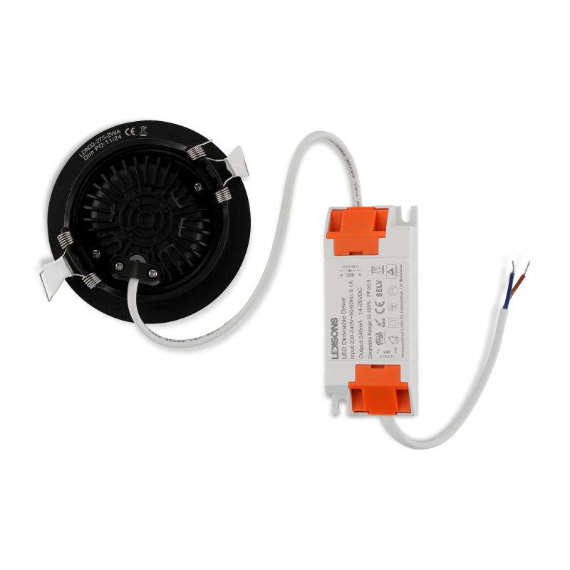 LED-inbouwspot Mezzano zwart 5W dimbaar