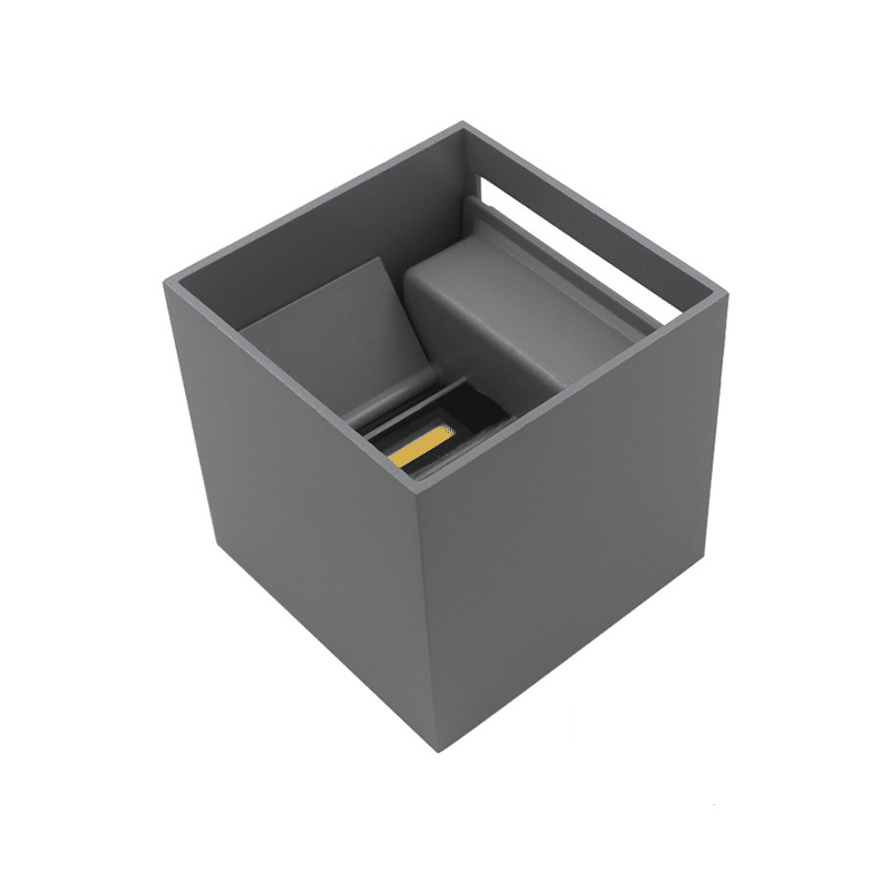 LED CUBE | THEBE | 2x3W | DIM TO WARM | GRIJS UP/DOWNLIGHT