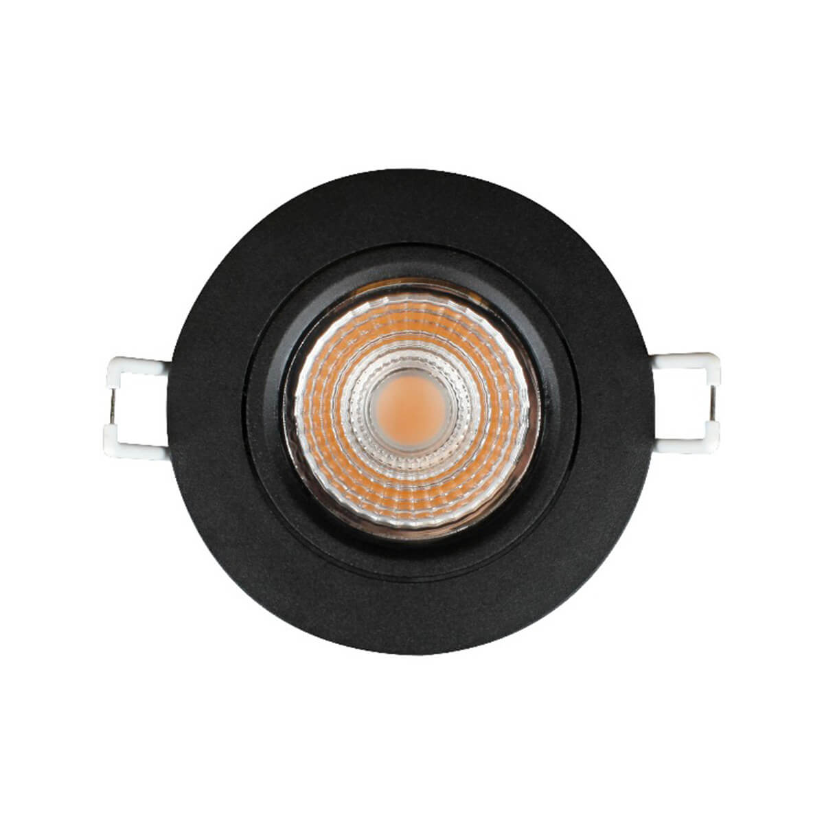 HALUX Led downlight 6W Dim to Warm IP44 zwart