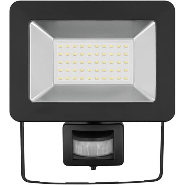 LED-buitenschijnwerper, 50 W, met bewegingsmelder zwart