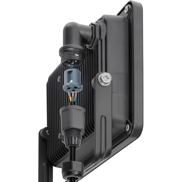 LED-buitenschijnwerper, 50 W, met bewegingsmelder zwart